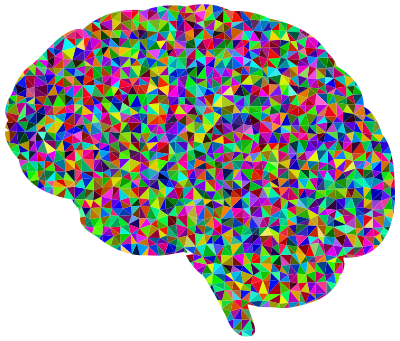 Prismatic Low Poly Brain 2 clipart