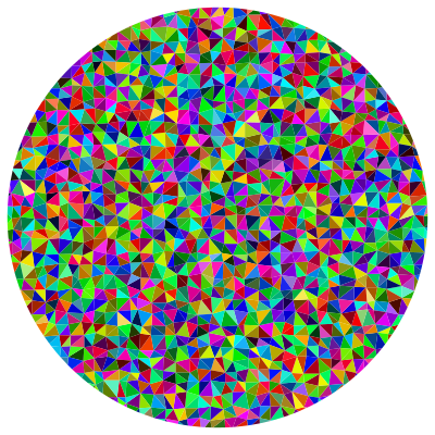 Prismatic Low Poly Circle clipart