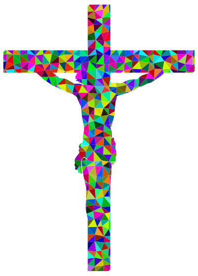 Prismatic Low Poly Crucifix clipart