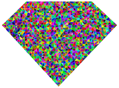 Prismatic Low Poly Diamond clipart