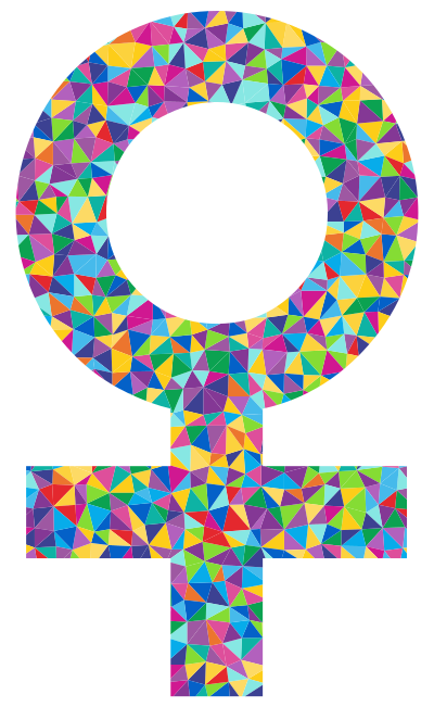 Prismatic Low Poly Female Symbol clipart