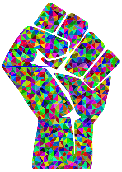 Prismatic Low Poly Fist clipart