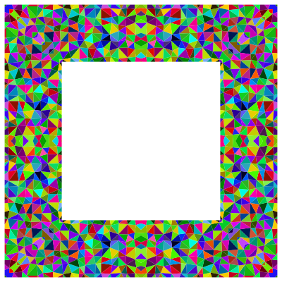 Prismatic Low Poly Frame clipart