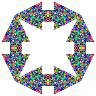 Prismatic Low Poly Frame 3 clipart