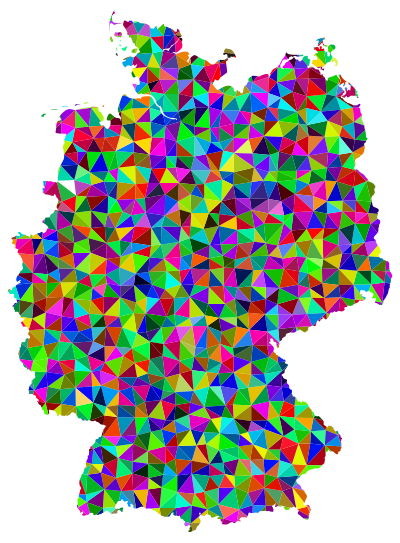 Prismatic Low Poly Germany Map clipart