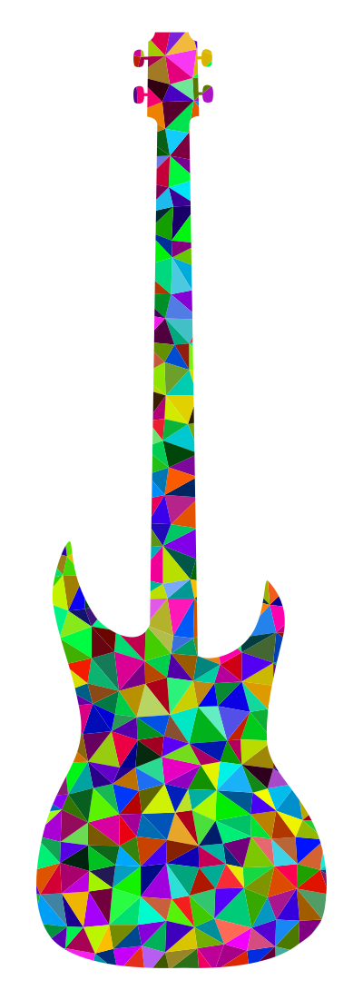 Prismatic Low Poly Guitar clipart