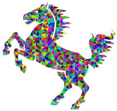 Prismatic Low Poly Horse clipart