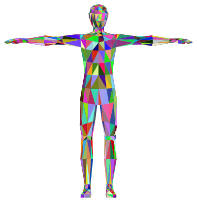 Prismatic Low Poly Human Male clipart