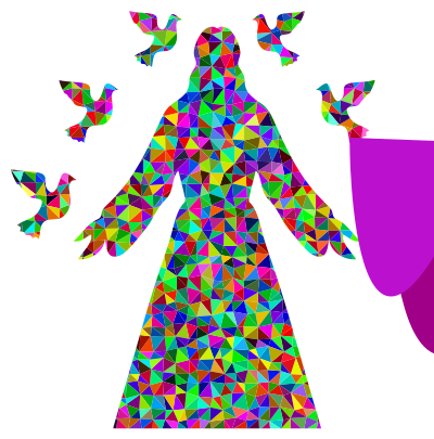 Prismatic Low Poly Jesus Christ clipart