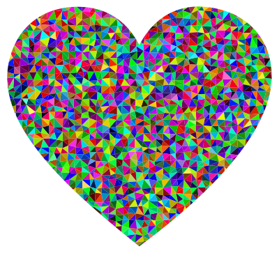 Prismatic Low Poly Love clipart