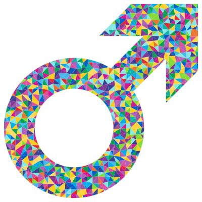 Prismatic Low Poly Male Symbol clipart