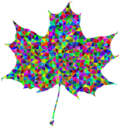 Prismatic Low Poly Maple Leaf clipart