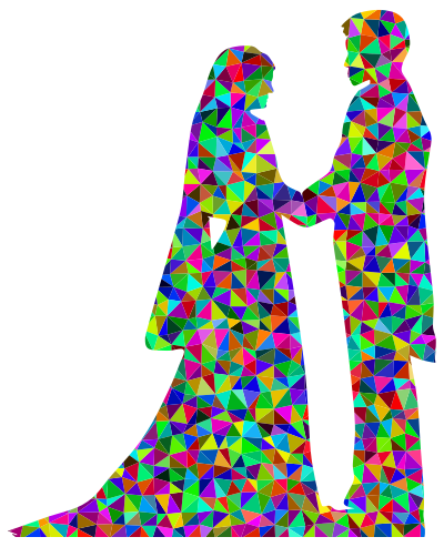 Prismatic Low Poly Marriage clipart