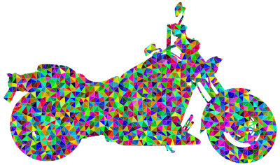 Prismatic Low Poly Motorcycle clipart