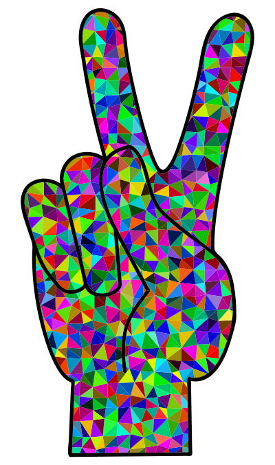 Prismatic Low Poly Peace clipart