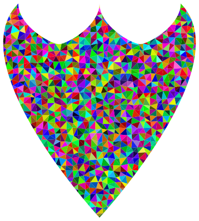 Prismatic Low Poly Shield clipart