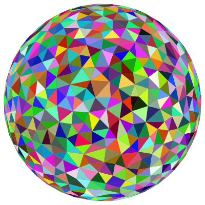 Prismatic Low Poly Sphere clipart