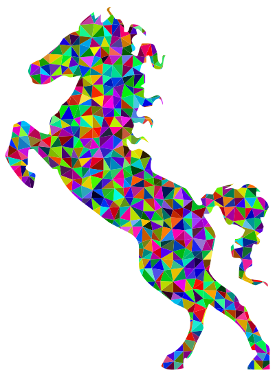 Prismatic Low Poly Stallion clipart