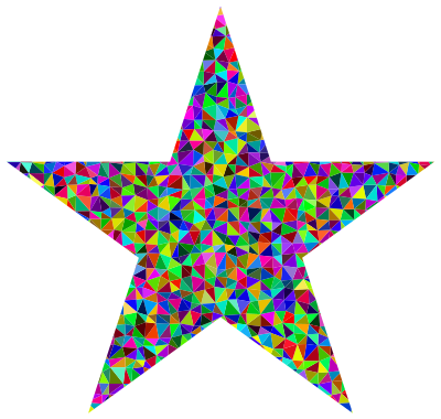 Prismatic Low Poly Star clipart
