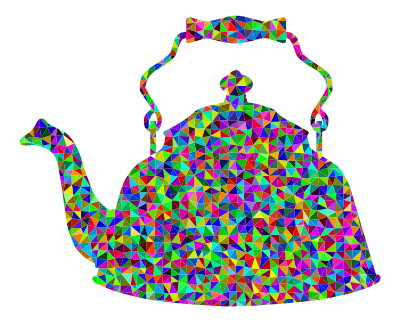 Prismatic Low Poly Teapot clipart
