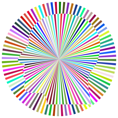 Prismatic Man Head Sunburst clipart