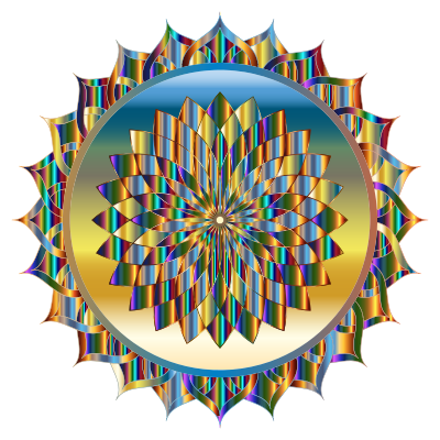 Prismatic Mandala Line Art 10 clipart