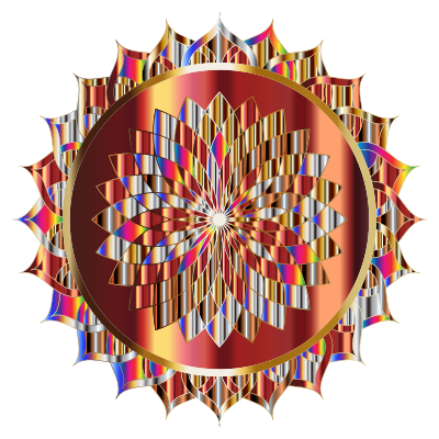 Prismatic Mandala Line Art 11 clipart