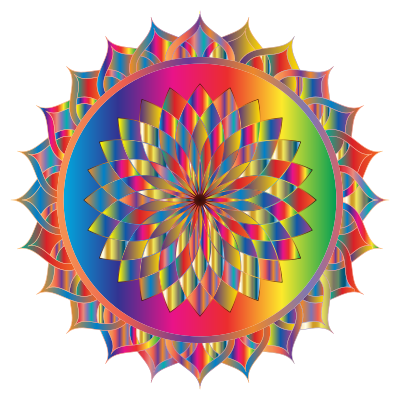 Prismatic Mandala Line Art 12 clipart