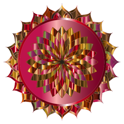 Prismatic Mandala Line Art 14 clipart