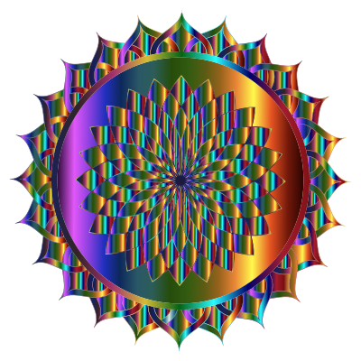 Prismatic Mandala Line Art 17 clipart