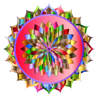 Prismatic Mandala Line Art clipart