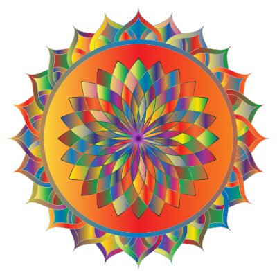 Prismatic Mandala Line Art 3 clipart