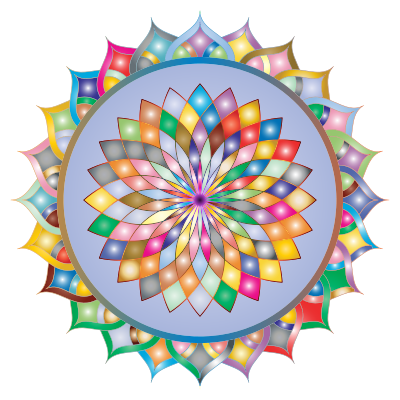 Prismatic Mandala Line Art 4 clipart