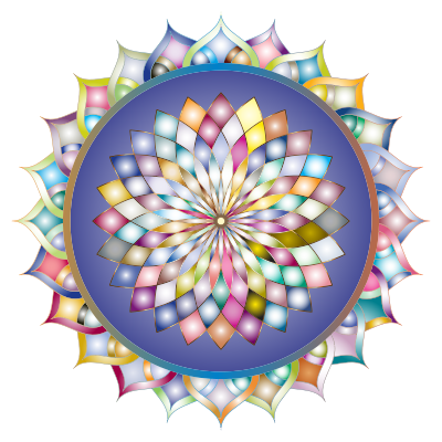 Prismatic Mandala Line Art 5 clipart