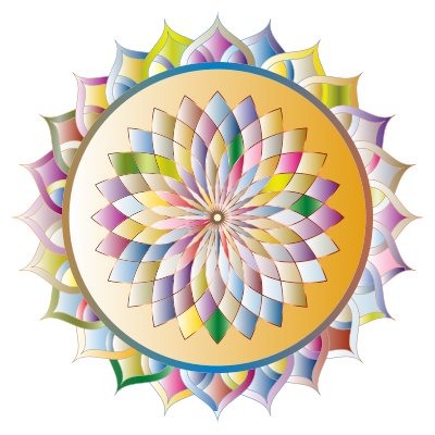 Prismatic Mandala Line Art 7 clipart