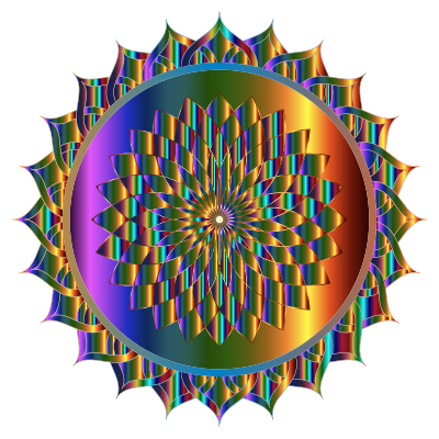 Prismatic Mandala Line Art 9 clipart