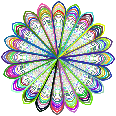 Prismatic Mandala Line Art Design 2 clipart
