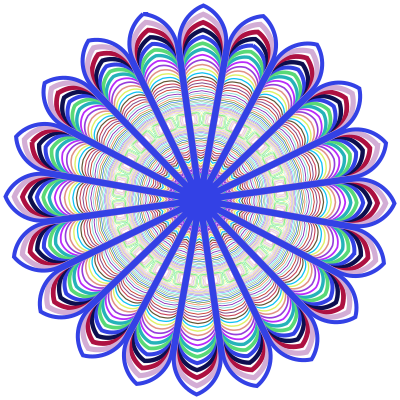 Prismatic Mandala Line Art Design clipart