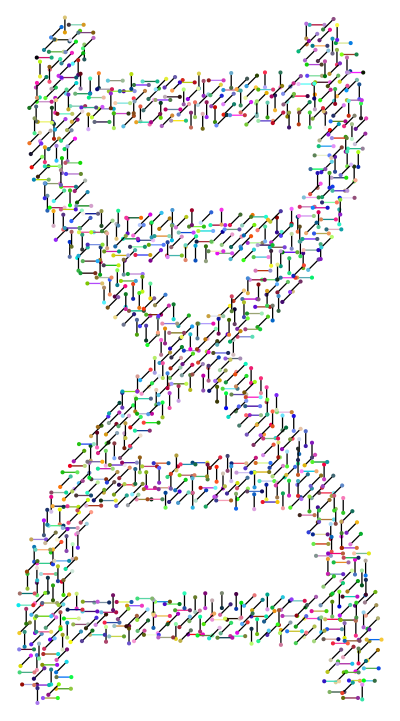 Prismatic Molecular DNA Helix clipart