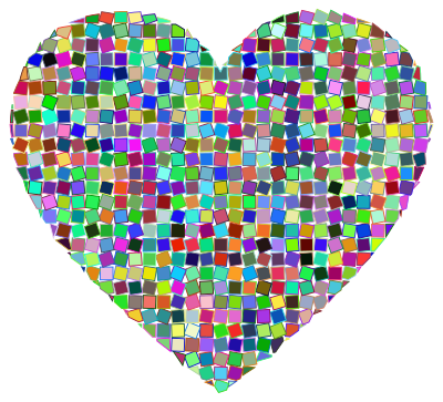 Prismatic Mosaic Heart 2 clipart
