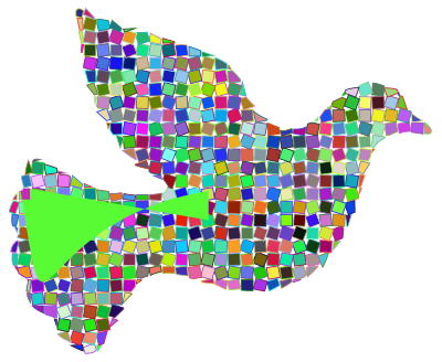 Prismatic Mosaic Peace Dove clipart