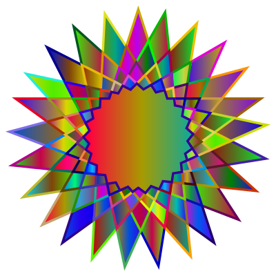 Prismatic MultiPoint Star clipart