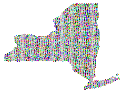 Prismatic New York Hexagonal Mosaic clipart