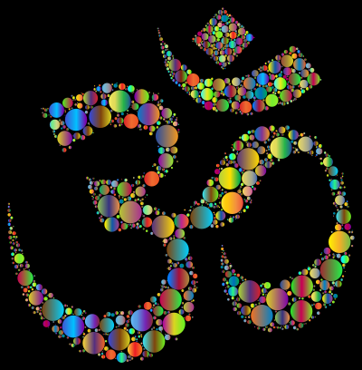 Prismatic Om Symbol Circles 3 clipart