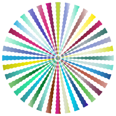 Prismatic Organic Sunburst No Background clipart