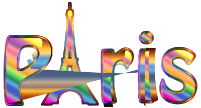 Prismatic Paris Typography Enhanced clipart