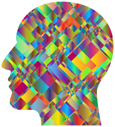 Prismatic Patchwork Man Head 2 clipart