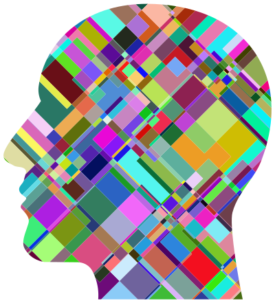 Prismatic Patchwork Man Head clipart