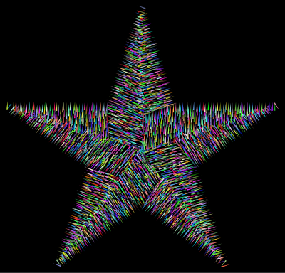 Prismatic Patchwork Star clipart
