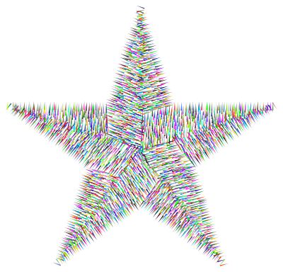 Prismatic Patchwork Star No Background clipart